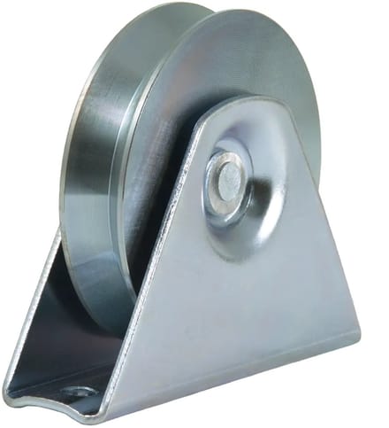 100 mm schijf met V-groef in vaste houder
