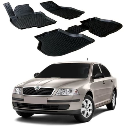 SCOUTT | 3D Tapis De Sol En Caoutchouc Premium Pour Volkswagen Octavia 2 2005-2013