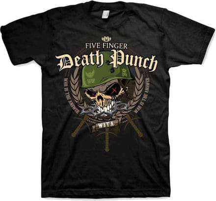 Five Finger Death Punch - War Head Heren T-shirt - M - Zwart