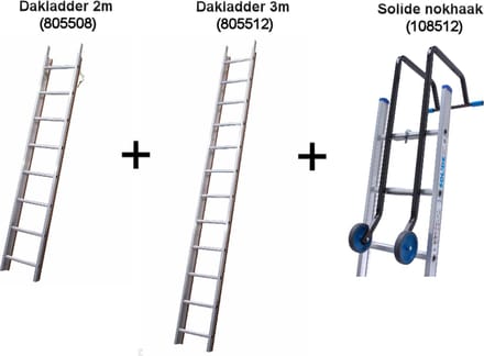 Solide dakladderset met Solide nokhaak