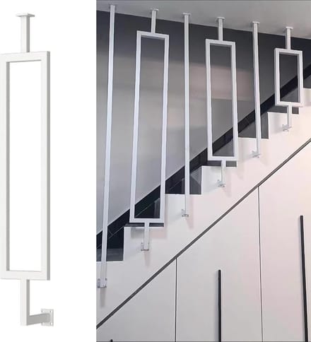 Trapleuning - Balustrade paal - Valbeveiliging - Aanpasbaar ontwerp - 50 cm - Wit