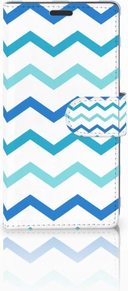Sony Xperia Z3 Telefoon Hoesje Zigzag Blauw