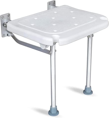 Douchestoel - Opvouwbare Badstoel - Veilig Douchen - Wandmontage - 1 stuk - Wit