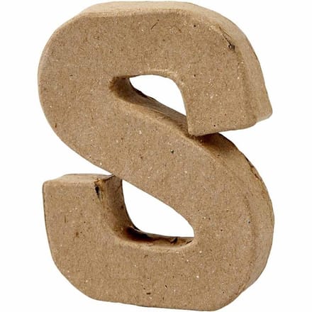 Letter, S, H: 10 cm, B: 8 cm, dikte 1,7 cm, 1 stuk