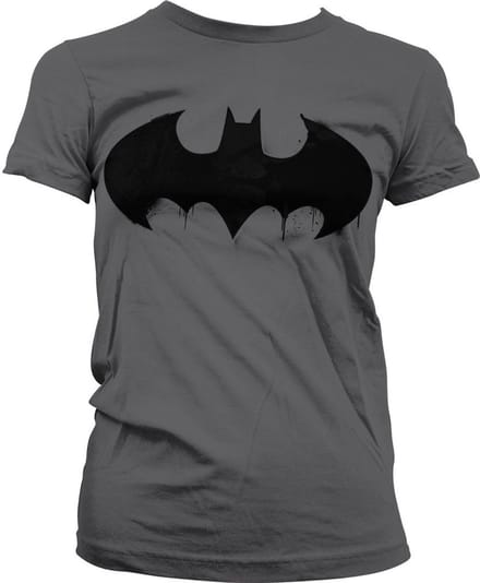 Batman T-shirt voor dames met logo-opdruk, 'Girly', donkergrijs