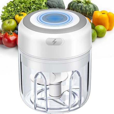 Ntech - Mini foodprocessor Wit - Foodprocessor - Groentesnijder 250ML - vegetable chopper USB oplaadbaar