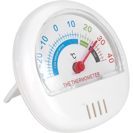 Koelkast Vriezer Thermometer Grote Wijzerplaat Thermometer(Mechanisch Rood) wit