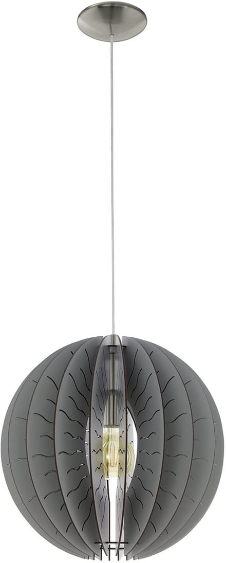 EGLO Fabessa Hanglamp - E27 - Staal|Hout - Grijs