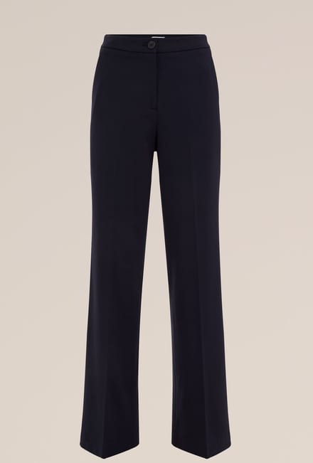 WE Fashion Dames wide leg pantalon met stretch