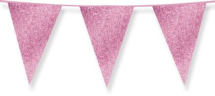Glitter flags 20 x 30cm - Baby pink