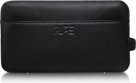 PURE Studios - Grote Leren Toilettas - Zwart