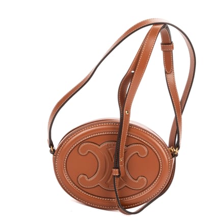 Triomphe Oval Crossbody Mini  schoudertas