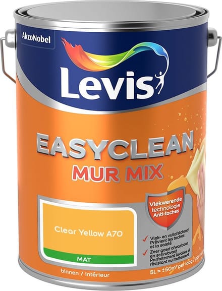 Levis - Easyclean Mur Mat Mix - Clear Yellow A70 - Mengverf - 5 L