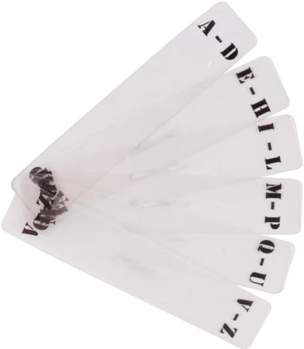Dailygoods- Indexkaarten 6 Stuks - Acryl Platenverdelers