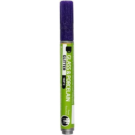 Creativ Company Glass and Porcelain Pen Glitter Semi-Opaque - Violet