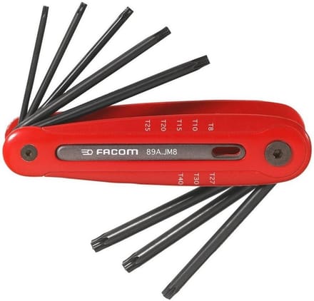 Set Torx Pennensleutels 8-delig in Praktische Inklaphouder