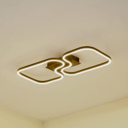 Lucande LED plafondlamp Amiya, 64 cm, zwart, aluminium
