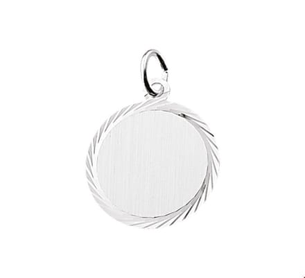 Zilver graveerhanger gediamanteerd 1005928