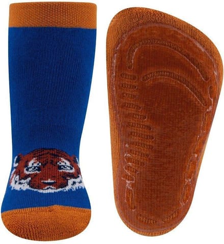 Antislipsokken Blauw met Tijger - 19/20
