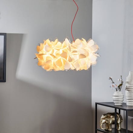Slamp hanglamp Clizia Mama Non Mama, Ø53cm, wit/rood