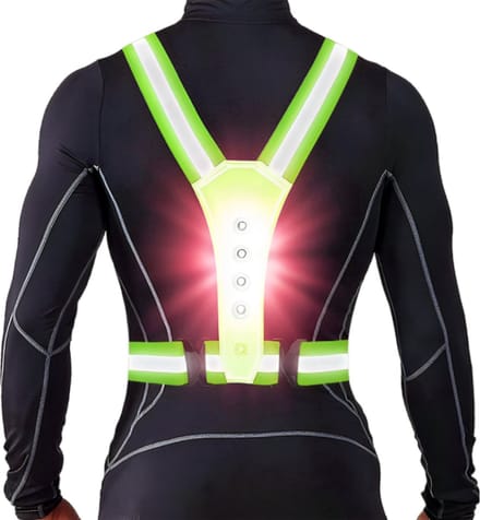 HappyLEDS® Hardloop Verlichting - Hardloopvest - Inclusief USB-C kabel - Hardloopvest Oplaadbaar - Reflecterend Hesje - Running vest - Borstlamp