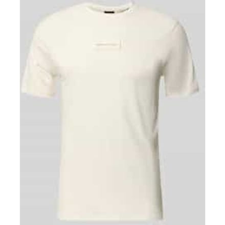 T-shirt met labeldetail en ronde hals