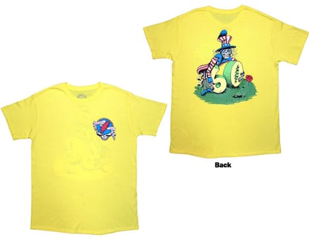 Grateful Dead - Rose Pose Heren Tshirt - S - Geel
