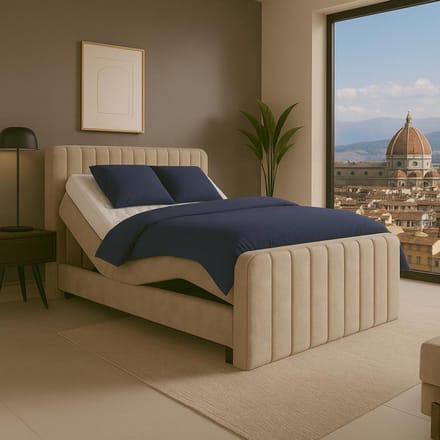 Boxspring Florence Elektrisch verstelbaar 200x220 cm Beige