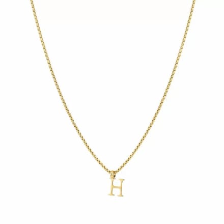 Bijoutheek Collier Letter H Goud