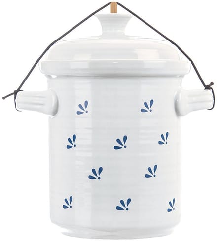 Orion Modrobila - Keramische Inmaakpot - 2,5L - Witte en Blauwe Motief