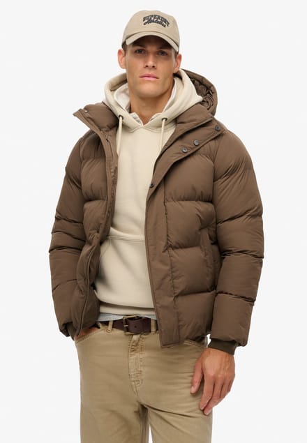 Superdry - Pufferjas met capuchon - Heren - Gewatteerde jassen
