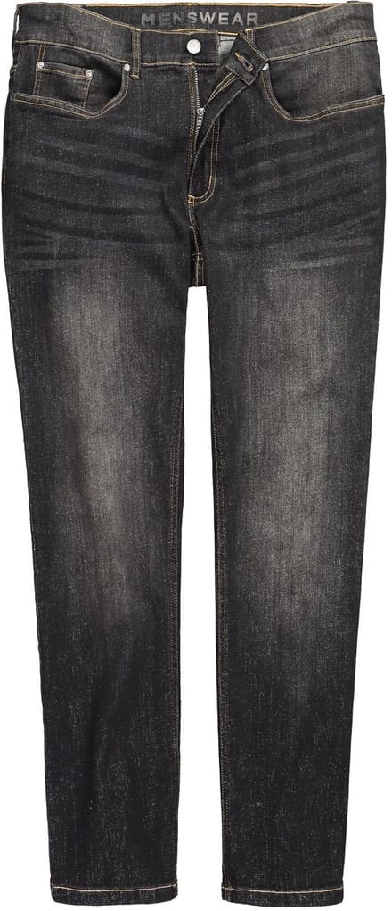 Men Plus - Heren - Jeans FLEXLASTIC® licht denim 5-pocket Straight Fit - Zwart - Maat 62