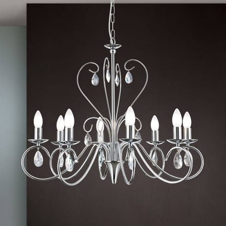ORION Kroonluchter Alessia 8-lamps kristalglas chroom