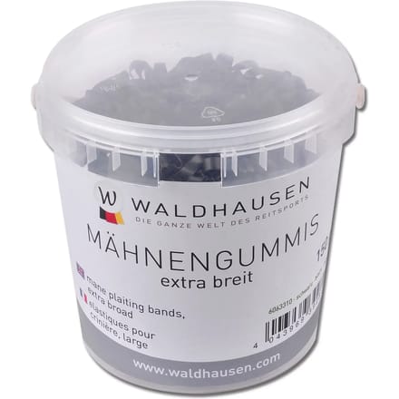 Waldhausen Vlechtelastiekjes Extra Breed Zwart Zwart