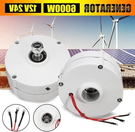 Windgenerator Motor - Dynamo Generator - Energie Opwekken - Gearless Permanente Magneet - 6000W 12V - Niet gespecificeerd