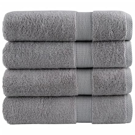 vidaXL - Badhanddoeken - SOLUND - 4 - st - 600 - g/m² - 70x140 - cm - grijs