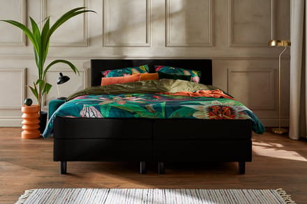 Boxspringset LARA, 180x200, zwart