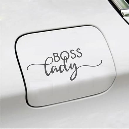 Bumpersticker - Boss Lady - 6 X 14,8 - Antraciet