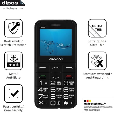 dipos – 4x Matte Beschermfolie geschikt voor Maxvi B231 | Krasbestendige & antireflecterende Screenprotector Ultra-Thin