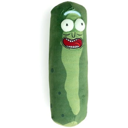 Rick and Morty Pickle Rick Pluche Kussen - Komkommer Decoratie 28x8cm