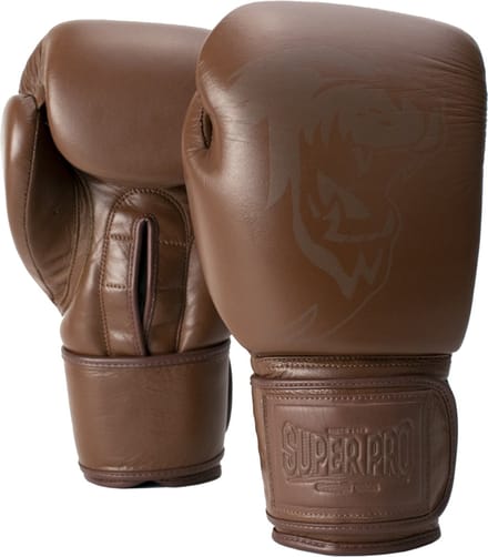 Super Pro Combat Gear Legend SE Lederen (kick)bokshandschoenen Bruin 14oz