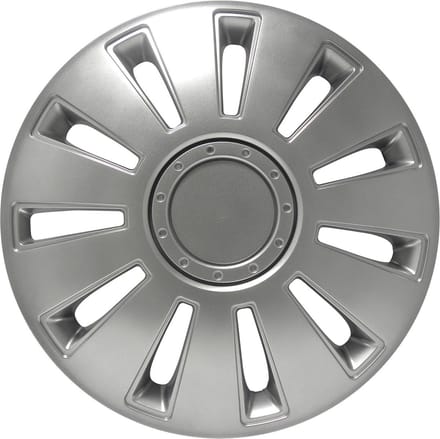 Carpoint Wieldoppen Silverstone 17 Inch Abs Zilver Set Van 4