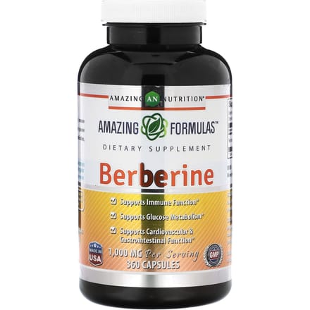 Amazing Nutrition, Berberine, 1000 mg, 360 capsules (500 mg per capsule)