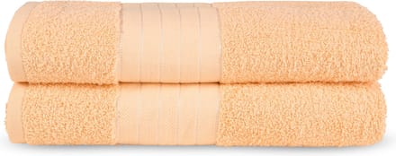 Good Morning uni handdoek effen kleur - Handdoekenset 2 - Perzik - Badstof