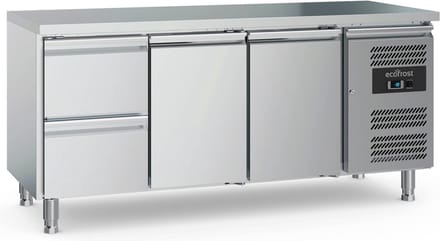 Ecofrost Koelwerkbank 417L - 2 Deuren + 2 Laden - Geforceerd