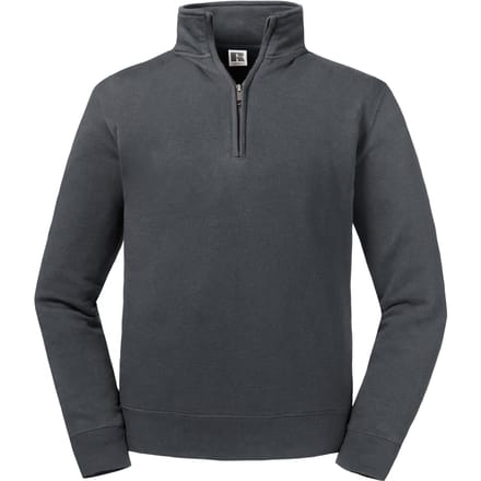 Russell Heren Authentieke Kwartier Ritssweatshirt (Konvooi Grijs)