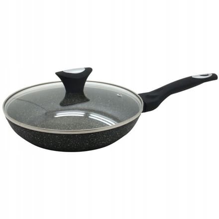 Graniten Marmere Koekenpan met Deksel - 26cm