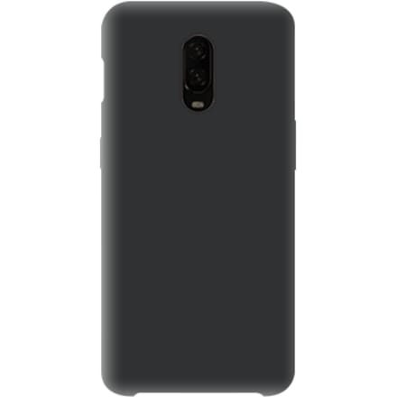 OnePlus 6T Siliconen Back Cover - Zwart