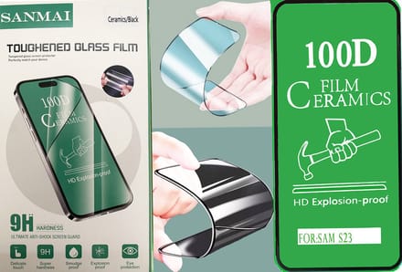 Samsung Galaxy S23 Screen protector Temperde Folie Anti-Shock Ceramisch 100D HD Explosion-proof geschikt voor Samsung Galaxy S23 - 2 stuk