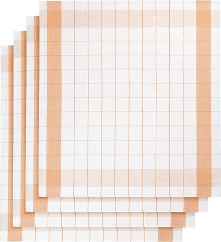 set van 6 keukenhanddoeken - De Witte Lietaer - kleur wit/orange